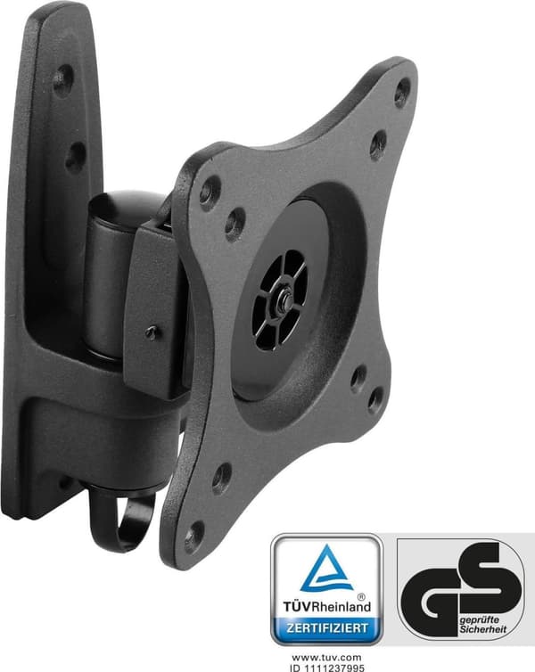 InLine - Monteringssæt (vægmontering) - til LCD-skærm - aluminium - sort - skærmstørrelse: 33-68,6 cm (13"-27") (23107D)