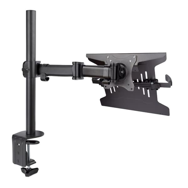 StarTech.com Laptop Desk Mount, Monitor og Laptop Bracket, skærme op til 34in (8 kg) & bærbare computere (4,5 kg), Artikuleret VESA Laptop Support, Sk