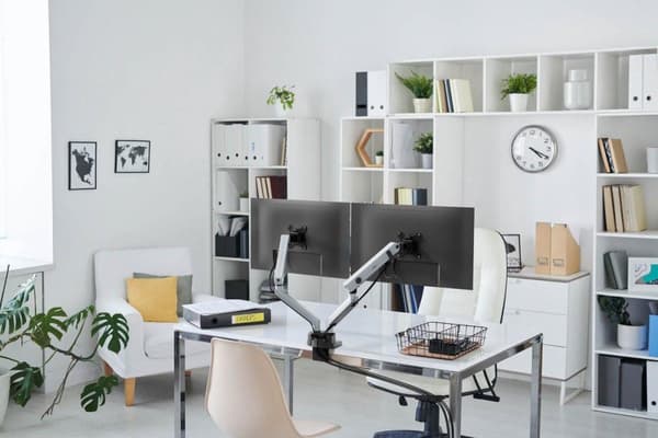 Bildskärmsfäste SELECT PLUS med arm för 2 bildskärmar, bordsfäste (509723)