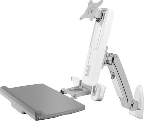 RaidSonic ICY BOX IB-MS600-W - monteringssæt - til LCD-skærm / pc-udstyr - plastik, stål, aluminiumslegering - hvid - skærmstørrelse: op til 61 cm (op