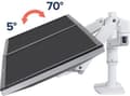 Miniatyrbillede 3 af 9: Ergotron LX Dual Stacking Arm - monteringssæt (spændebeslag til bord, stang, 2 leddelte arme, 2 forlængerbeslag) til 2 LCD-skærme - aluminium, slidstæ