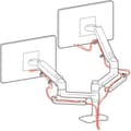 Miniatyrbillede 5 af 9: Ergotron LX Dual Stacking Arm - monteringssæt (spændebeslag til bord, stang, 2 leddelte arme, 2 forlængerbeslag) til 2 LCD-skærme - aluminium, slidstæ