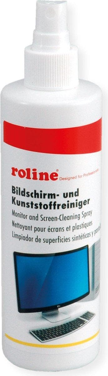 ROLINE näytön ja muovin puhdistusaine, 250 ml (19.04.4125)