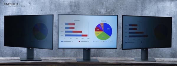 KAPSOLO 2-vejs Plug In Privacy Screen / Privacy Filter til 51,05 cm (20,1") bred 16:10