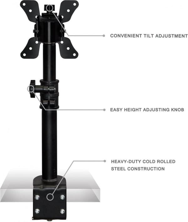 Techly 13-30" pöytäteline monitorille Short Arm Tilt" ICA-LCD 500BK