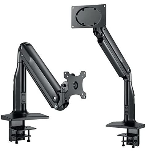HAGOR HA - monteringssæt (VESA monteringsadapter, 100 mm til 200 mm, en arm med gasfjeder) - til LCD-skærm - aluminium - sort - skærmstørrelse: 43-109 Sort