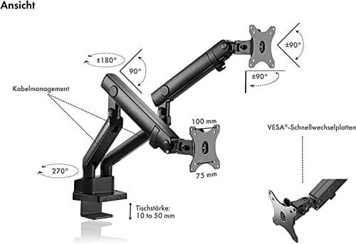 ACER Monitor Stand Duo (op til 2 x 81,30 cm (32") skærme) Detailhandel (LC.MON11.002)