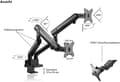 Miniatyrbillede 3 af 6: ACER Monitor Stand Duo (op til 2 x 81,30 cm (32") skærme) Detailhandel (LC.MON11.002)