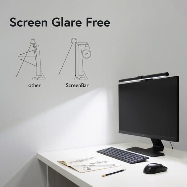 BenQ ScreenBar LED-skærmlampe [Energiklasse G] (9H.W42WT.EQ2)