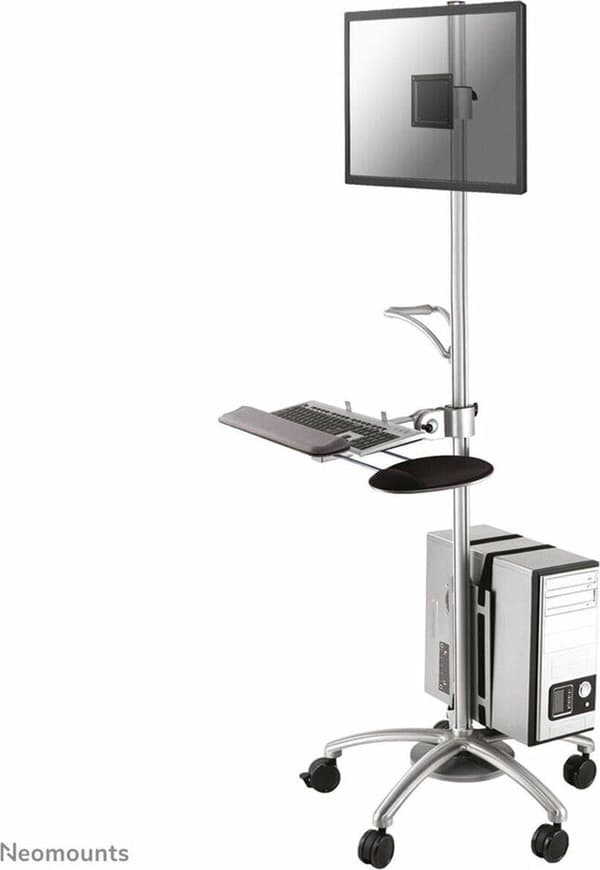 Neomounts från Newstar FPMA-MOBILE1800 - Vagn - för LCD-skärm / PC-utrustning - Silver - Skärmstorlek: 25,4-68,6 cm (10"-27")