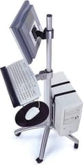 Miniatyrbild 10 av 10: Neomounts från Newstar FPMA-MOBILE1800 - Vagn - för LCD-skärm / PC-utrustning - Silver - Skärmstorlek: 25,4-68,6 cm (10"-27")