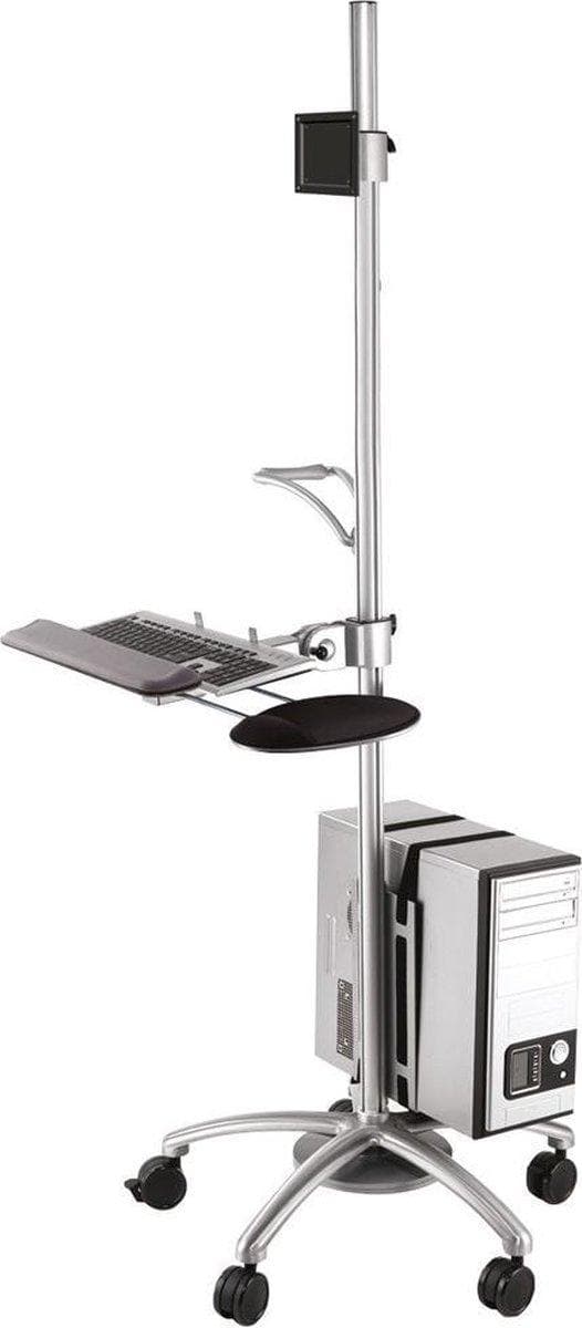Neomounts från Newstar FPMA-MOBILE1800 - Vagn - för LCD-skärm / PC-utrustning - Silver - Skärmstorlek: 25,4-68,6 cm (10"-27")