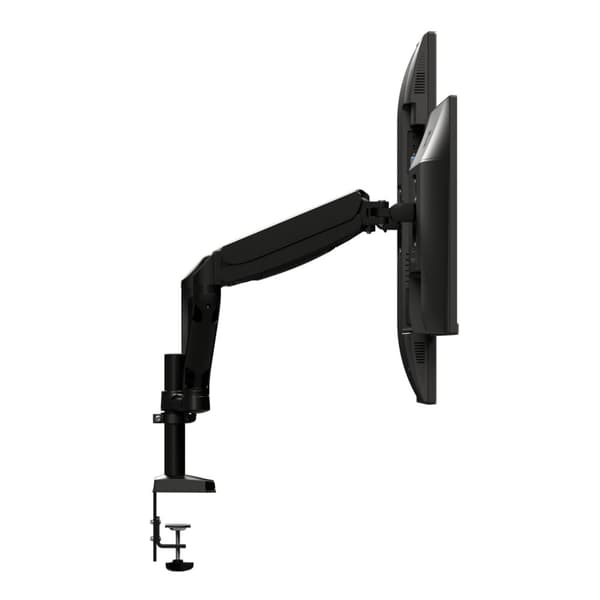 AOC AD110D0 - Skrivbordsfäste för 2 LCD-skärmar (justerbar arm) - Aluminiumlegering - Skärmstorlek: upp till 68,6 cm (upp till 68,60 cm (27")) (AD110D