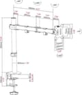 Miniatyrbillede 3 af 3: Vision VFM-DP2B fladskærms skrivebordsstøtte op til 81,3 cm (32'') Clamp Black