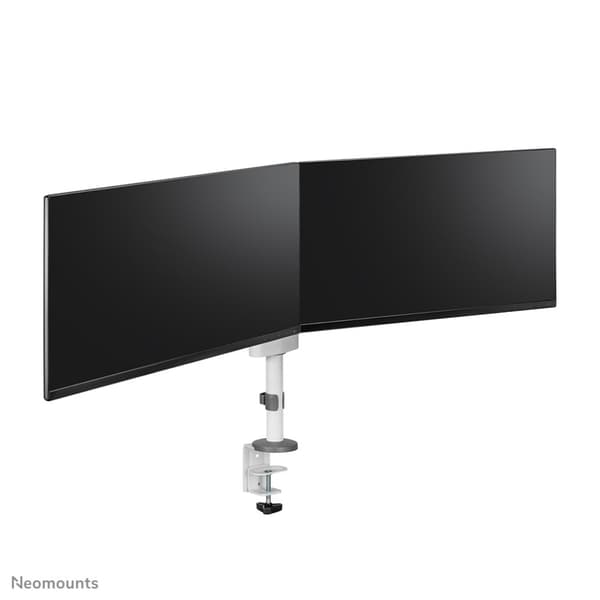 Pöydän kiinnike kaksinkertainen 100x100 -8kg 17-27"/korkea/kallistu/käännös/kiinnike/valkoinen (DS60-425WH2)