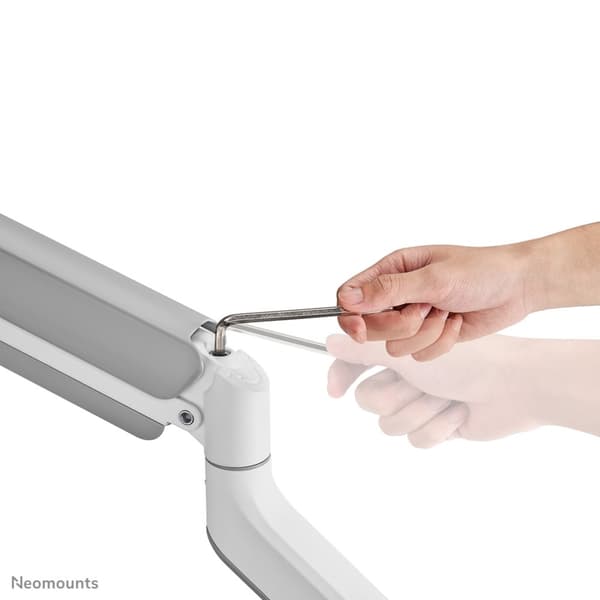 Neomounts DS70PLUS-450WH1 - Monteringssæt (bordmonteringsarm) - Fuldt bevægelig - til buet LCD-skærm - stål - hvid - skærmstørrelse: 43,18-124,5 cm (1