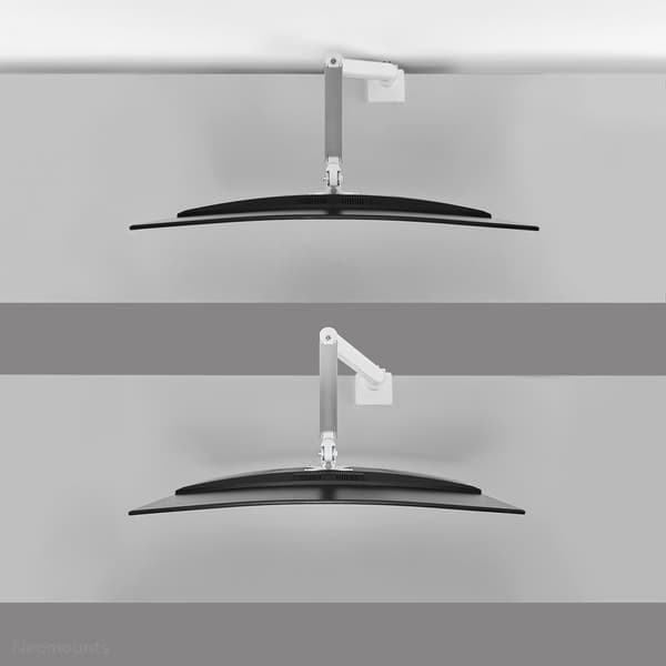 Neomounts DS70PLUS-450WH1 - Monteringssæt (bordmonteringsarm) - Fuldt bevægelig - til buet LCD-skærm - stål - hvid - skærmstørrelse: 43,18-124,5 cm (1