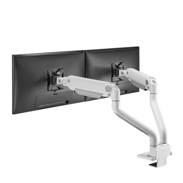 Neomounts DS70S-950WH2 NEXT One - Monteringssæt (hul i bordplade, skærmarm, klemmemonteringsbase) - Fuldt bevægelig - til 2 LCD-skærme - aluminium - h