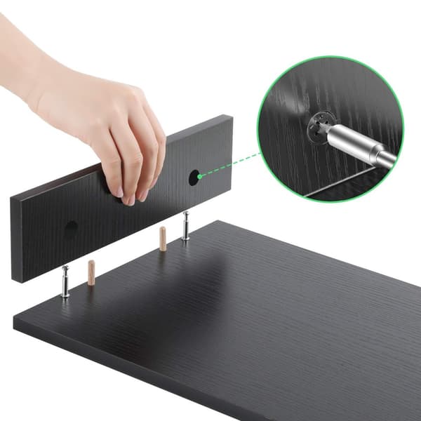3-delat skärmstativ längdjusterbart skrivbordsstativ i svart - 74 (104) x 27 x 10 cm - Skärmförhöjare med mobiltelefonhållare för dator TV bärbar