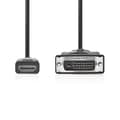 Miniatyrbillede 3 af 4: Nedis HDMI™ kabel | HDMI™ Stik | DVI-D 24 + 1-pin han | 1080p | Nikkelplateret | 2.00 m | Lige | PVC | Sort | Label