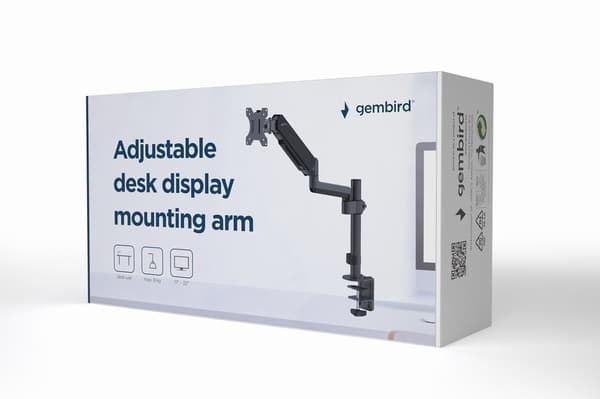 Gembird MA-DA1P-01 Justerbar monteringsarm til skrivebordsskærm, 17"-32", op til 9 kg