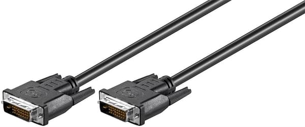 Goobay DVI-D Full HD-kabel Dual Link, Nikkel DVI-D-stik dual link (24 + 1 ben) > DVI-D-stik dual link (24 + 1 ben), 5 m