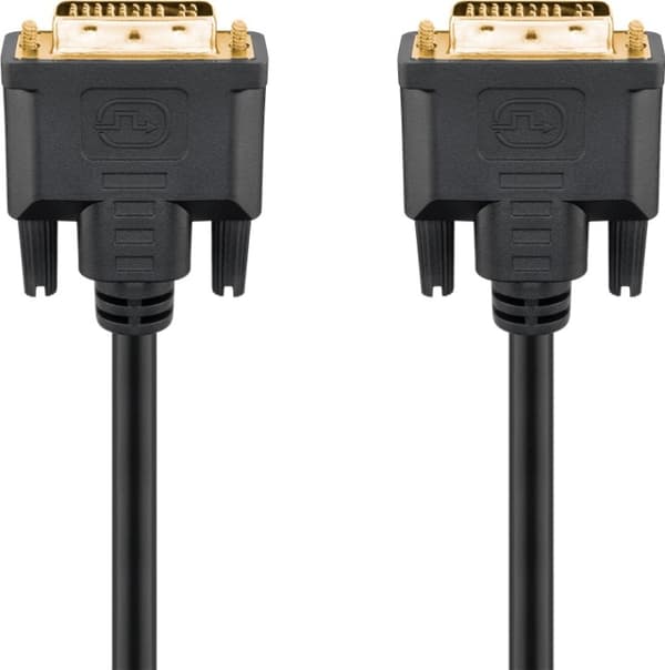 Goobay DVI-I Full HD-kabel Dual Link, forgyldt DVI-I stik dual link (24 + 5 ben) > DVI-I stik dual link (24 + 5 ben), 3 m