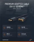 Miniatyrbilde 4 av 10: ClickTronic Adapterkabel fra DVI til HDMI™ Premium-kabel | 1x DVI-D-kontakt 1x HDMI™-kontakt | 1,0 m | WQXGA @ 60 Hz