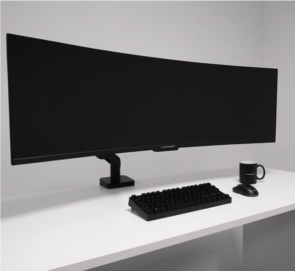 LC-Power LC-EQ-A49B fladskærms bordmontering 124,5 cm (49") sort bord/bænk (LC-EQ-A49B) Sort