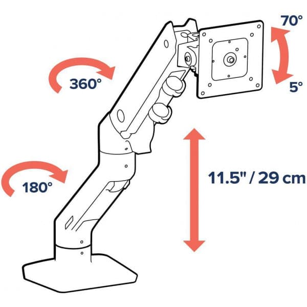 Ergotron HX Desk Monitor Arm- för skrivbordsbruk, vit