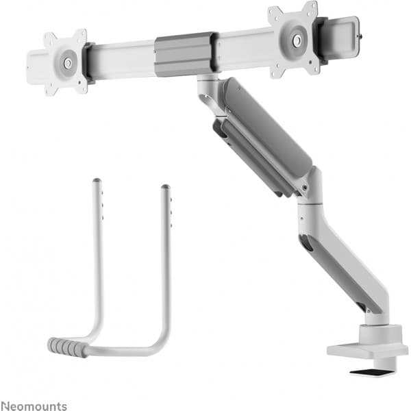 Neomounts by Newstar DS75-450WH2 -vridbart skrivbordsstativ för två 17"-32" skärmar, vit