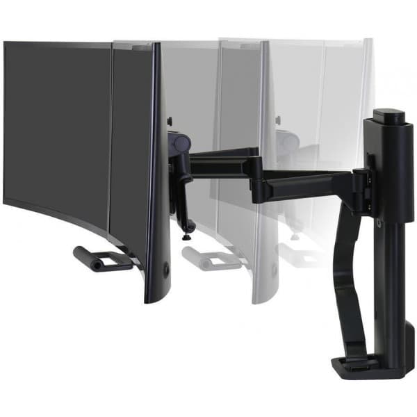 Ergotron Trace Dual -monitorarm för två skärmar, svart