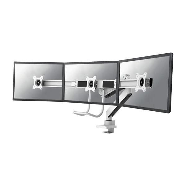 Neomounts NM-D775DX3 -monitorarm för tre skärmar, vit