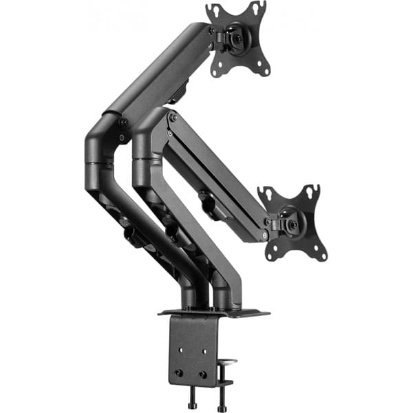 Neomounts FPMA-D650D -monitorivarsi kahdelle näytölle, musta