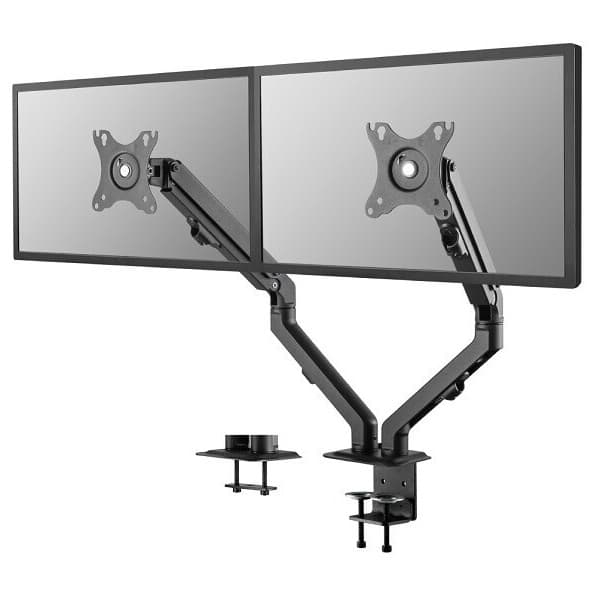 Neomounts FPMA-D650D -monitorivarsi kahdelle näytölle, musta