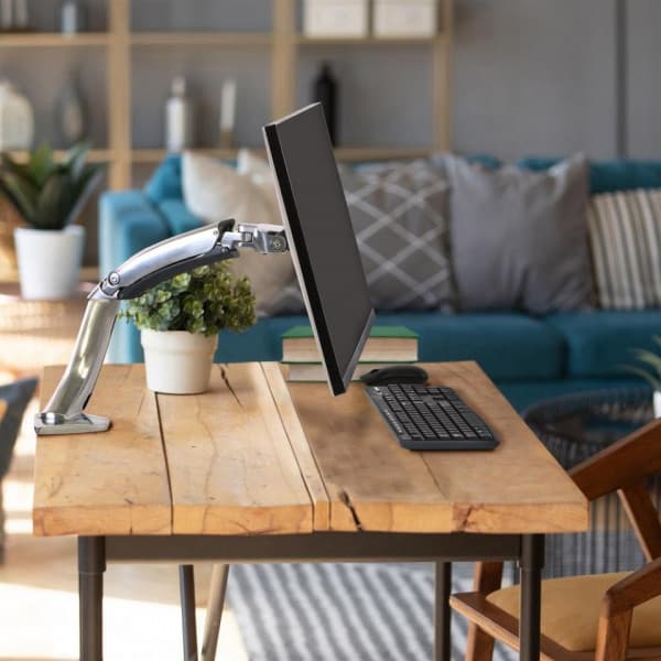 Ergotron MX Desk Mount -monitorivarsi, kiillotettu alumiini