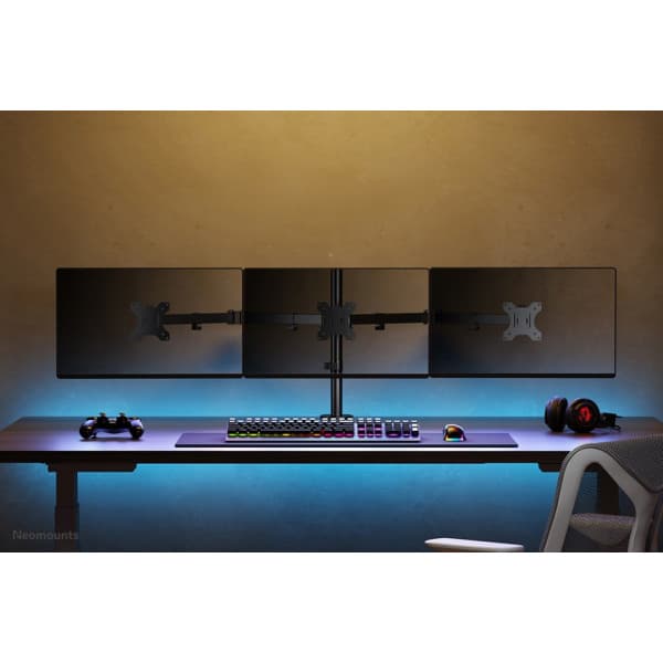 Neomounts FPMA-D550D3 -monitorarm för tre skärmar, svart