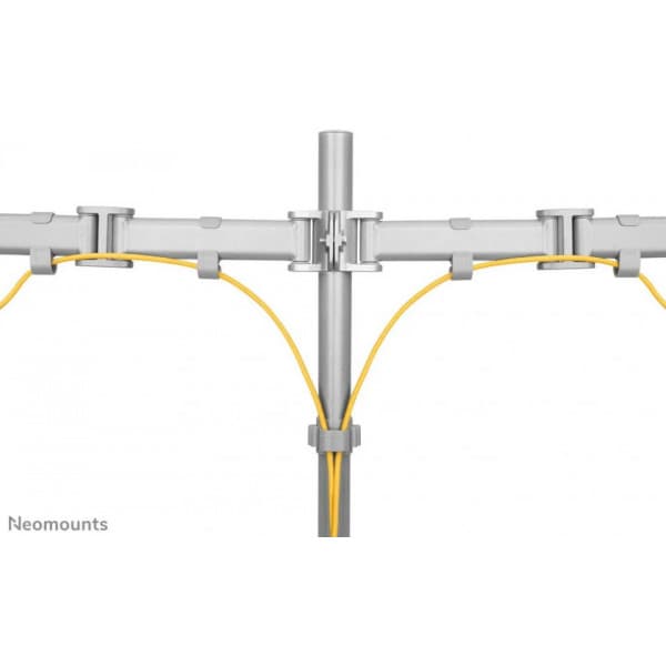 Neomounts by Newstar NM-D135D -litteän näytön pöytäteline kahdelle näytölle, hopea