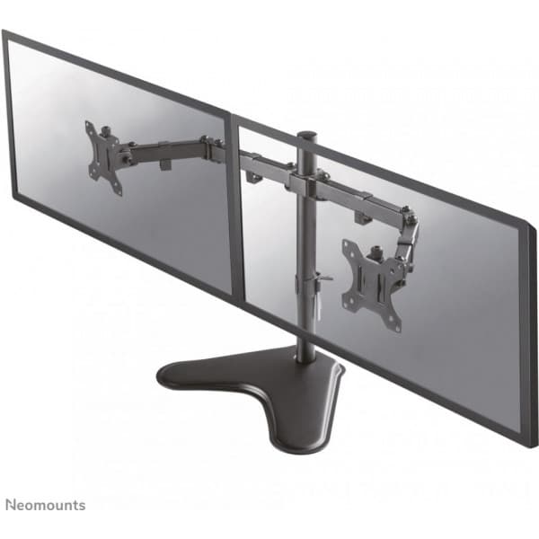 Neomounts FPMA-D550DD -monitorarm för två skärmar, svart