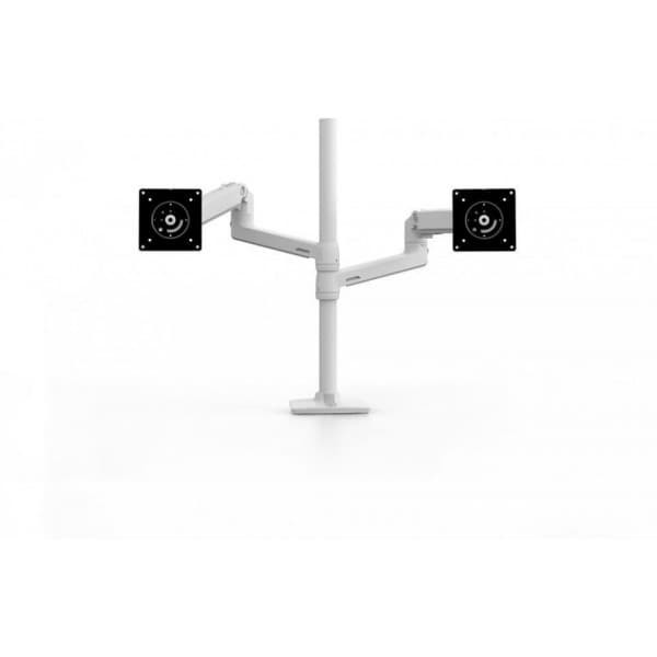 Ergotron LX Dual Stacking Arm - skärmarm, vit/grå