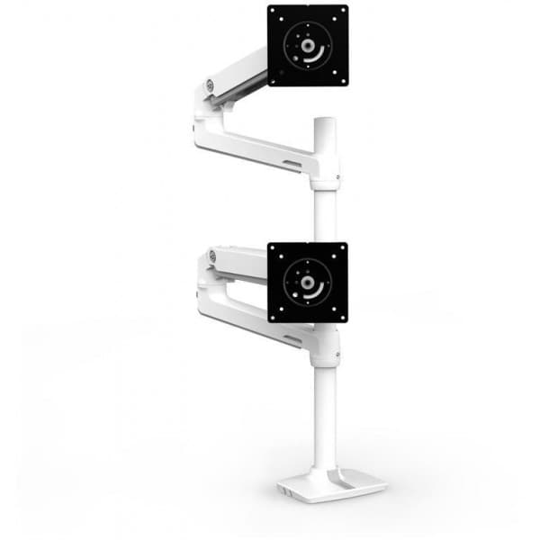 Ergotron LX Dual Stacking Arm - skärmarm, vit/grå
