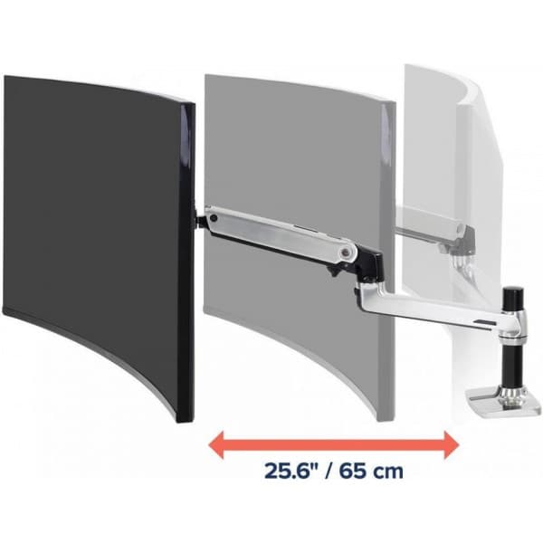 Ergotron LX Skrivbordsfäste - monitorarm, polerad aluminium