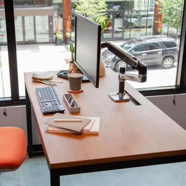 Ergotron LX Skrivbordsfäste - monitorarm, polerad aluminium