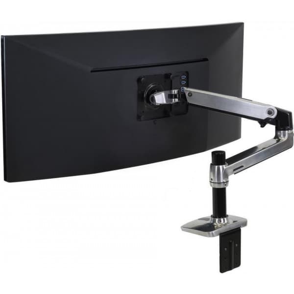 Ergotron LX Skrivbordsfäste - monitorarm, polerad aluminium Svart