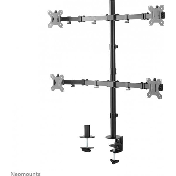 Neomounts FPMA-D550D4 -monitorarm för fyra skärmar, svart