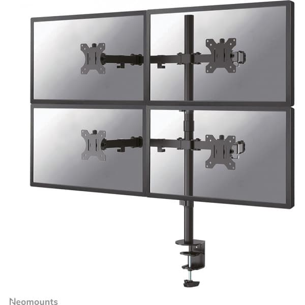 Neomounts FPMA-D550D4 -monitorarm för fyra skärmar, svart