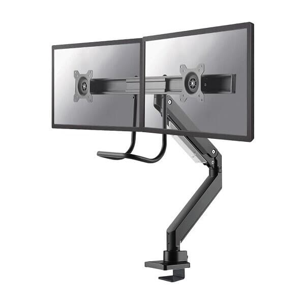Neomounts NM-D775DX -monitorivarsi kahdelle näytölle, musta