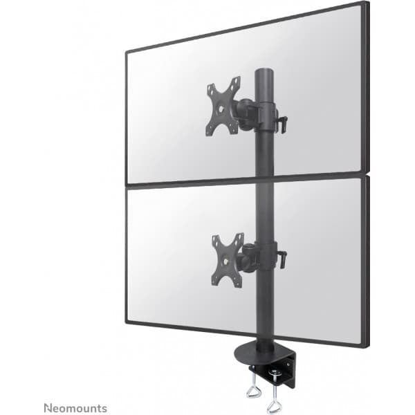 Neomounts by Newstar Full Motion Desk Mount -skrivbordsfäste för två 17-49-tums bukta skärmar Svart
