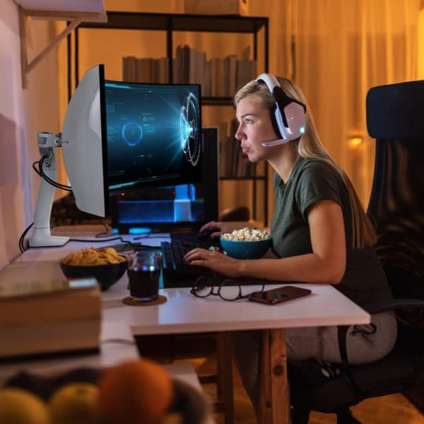 Ergotron HX Monitor Arm G9 -monitorivarsi, valkoinen