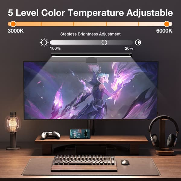 BM-RS1 Datorskärm Ljusstång Trådlös fjärrkontroll Ingen skärm Reflektion Ögonskydd USB-lampa Display Hängljus
